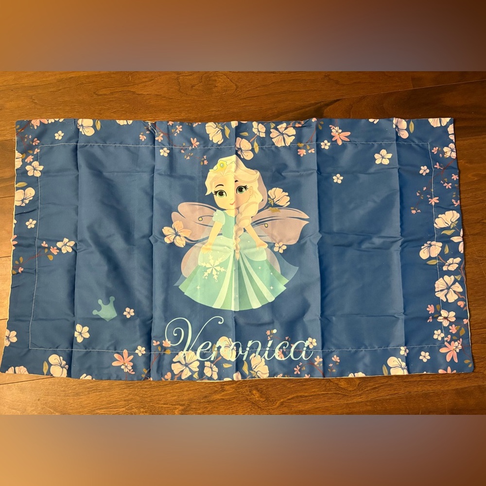 Brand Disney Frozen Pillowcase — Blue & Pink | Full Size NWT | Kids Bedding